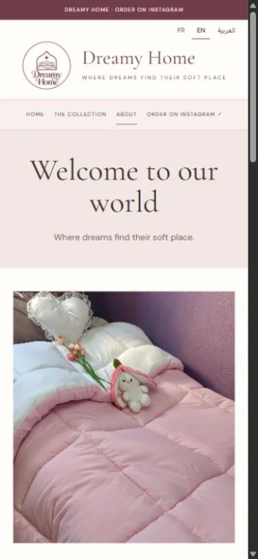 Dreamy Home: About Dreamy Home on a phone