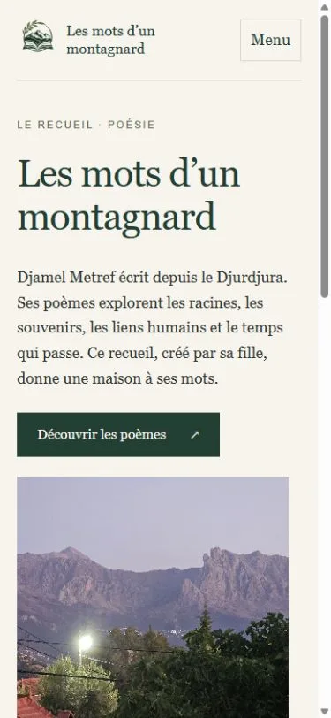 Les mots d’un montagnard website on a phone