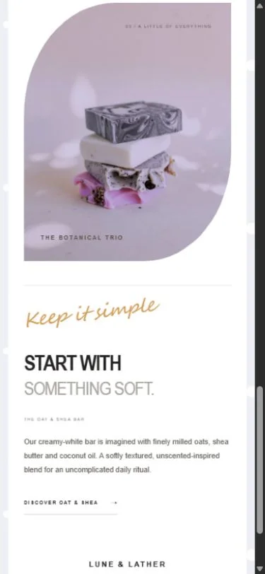 Lune & Lather: Botanical Trio on a phone