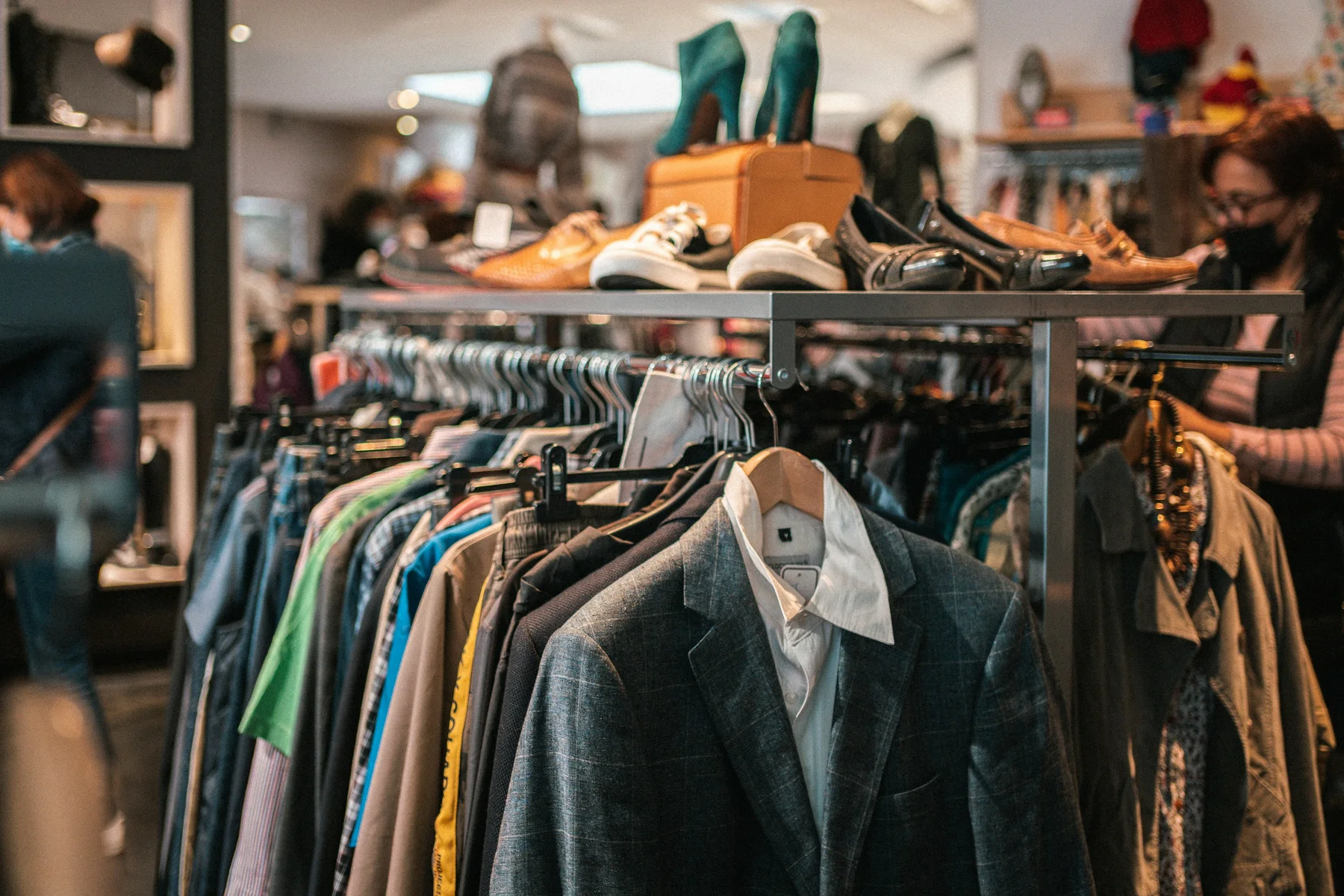 Clothes and shoes waiting to be rediscovered